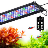 Seaoura aquarium light front view with 24/7 programmable schedule for consistent tank lighting.