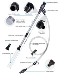 SEAOURA compact-design vacuum in small tanks provides easy access to corners.