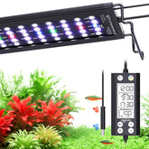 SEAOURA LED aquarium light with WRGB DIY controls for customizable color balance and growth.