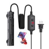 SEAOURA submersible heater 75W in tank provides steady heat for fish habitats