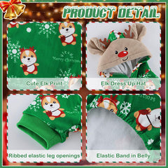 Sebaoyu dog Christmas pajamas snowflakes pattern, festive style for chilly days