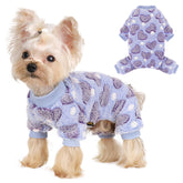 Sebaoyu dog sweater plaid love front view shows cozy warmth for tiny pups