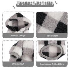 Sebaoyu dog sweater small hoodie elastic belly-band eases wearing