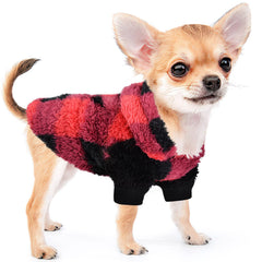 Sebaoyu fleece-lined dog sweater interior keeps tiny dogs warm during winter walks
