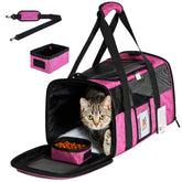SECLATO cat carrier top view—travel-friendly size fits cabin.