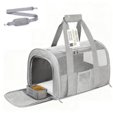 SECLATO cat carrier under-seat design supports easy cabin travel for small pets.