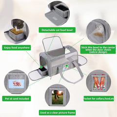 SECLATO large cat carrier material close-up highlights durable fabric and mesh durability