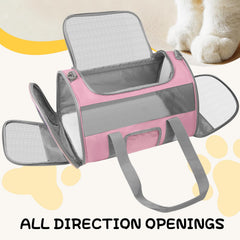 SECLATO Soft Side Cat Carrier hidden foldable bowl for on-the-go meals