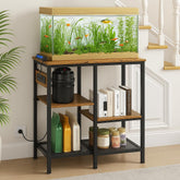 SECOCTSR fish tank stand top view showing outlets and sturdy frame for organized setup