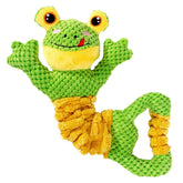 Sedioso Frog Tug Toy front view shows plush durability for interactive play with all dogs.