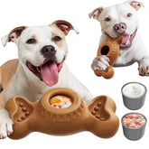 Sedioso frozen dog toy bone use demonstrates treat-filled chew for engaging medium to large dogs.