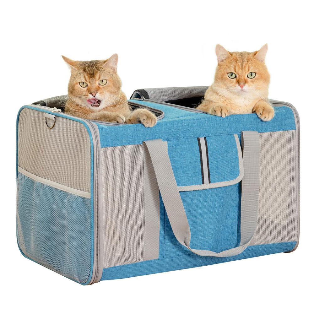 Sedioso Large Cat Carrier inside two cats view for comfortable two-cat transport.