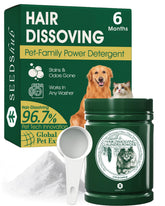Seedshub Pet Hair Remover in drum usage illustrates easy hair removal during laundry.
