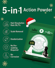 Seedshub hair remover powder sprinkled into washing machine drum