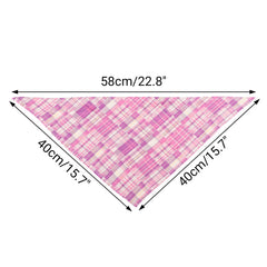 Segarty dog bandana folded to fit small and medium dogs with plaid style.