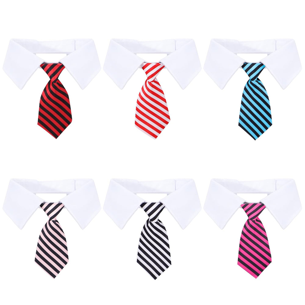 Segarty dog tie medium six-pack set shows versatile stripe patterns for all occasions