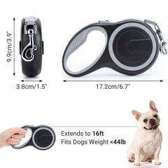 Segarty retractable leash showing 360° tangle-free design for smooth, unrestricted walking.