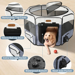 Seiyierr cat playpen all-around mesh ensures airflow and clear visibility for anxious pets.