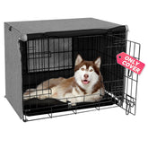 Seiyierr dog crate cover front doors—privacy and den-like comfort for calmer dogs.