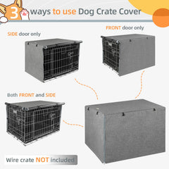 Seiyierr dog crate cover durable polyester—windproof, dustproof, and insectproof protection