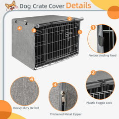 Seiyierr dog crate cover roll-up curtains—adjust visibility and ventilation as needed