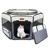 Seiyierr dog playpen 45-inch diameter provides a roomy indoor-safe space for pets.