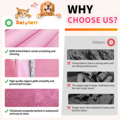 Seiyierr Dog Playpen eight-panel design shown for durable pet enclosure.