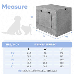 Seiyierr crate cover privacy and security—may help reduce anxious barking and chewing.