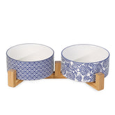 Selamica ceramic dog bowls 30oz pair offer durable feeding bowls for daily use