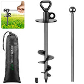 SELEWARE dog tie out stake with anti-rust finish secures large dogs outdoors.
