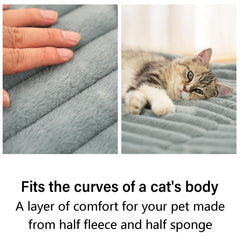 Self-Warming Cat Bed non-slip bottom keeps it in place on hard floors.