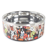 Selly's Den Pawdience bowl front view with playful print for enjoyable meals.