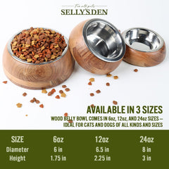 Selly's Den food and water dish suitable for cats or dogs