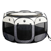 SENCONE portable pet playpen folded compact for easy storage and travel