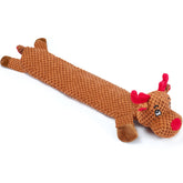 Senneny reindeer toy with squeaker for interactive play and festive fun.
