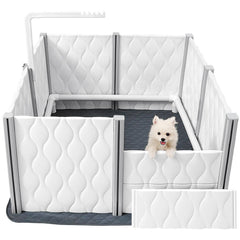 Senneny whelping box front view shows sturdy construction for safe puppy care.
