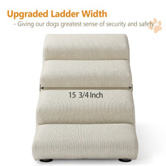 Senneny wooden detachable legs on dog stairs for quick height adjustment and stability.