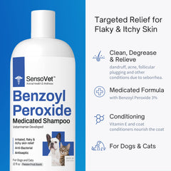 SensoVet shampoo application on a dog illustrating easy lather for irritated skin.