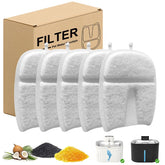 Senyoson 5plus5 filter and sponge set for wireless cat fountain assembly improves water clarity.