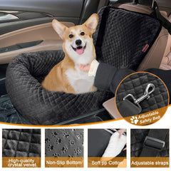 Sephyroth dog car seat dual-fixation system ensures stability during travel.
