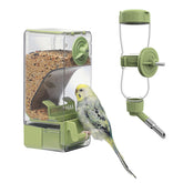 Septillar bird feeder seed drawer keeps cage clean with husk collection.