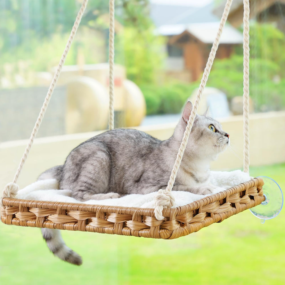 SETVSON cat window perch assembled view - sturdy frame for cozy indoor lounging