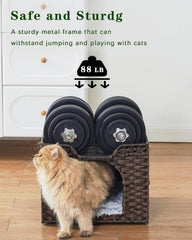 SETVSON large-cat-house-foldable-design offers roomy den with easy storage.