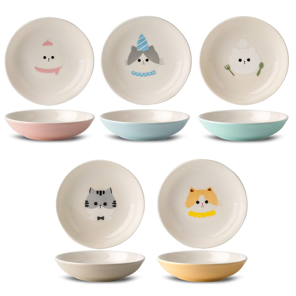 Seyatoo ceramic cat bowls set collection shown in colorful options for easy feeding.