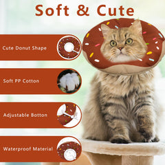 Seyezo cat cone collar adjustable-strap fits snugly for small cats