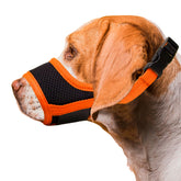 Seyezo soft breathable muzzle orange strap for comfortable daily wear