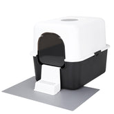Sfozstra cat litter box front opening for easy entry and quick cleaning.