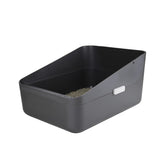 Sfozstra Cats Litter Box Low open design for easy access and improved airflow.
