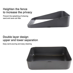 Sfozstra Cats Litter Box Low space-saving compact design fits small spaces.