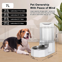 sfozstra dog water bowl dispenser gravity design ensures automatic refill during busy days